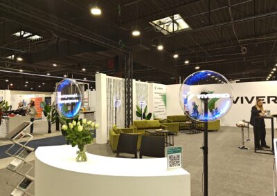 Holograficzny wiatrak LED z bliska – technologia reklamy holograficznej